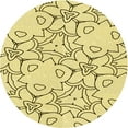 thumbnail image 1 of Ahgly Company Tapis Rond Lavable en Machine Intérieur Caramel Brun, 5 Pieds Rond, 1 of 7