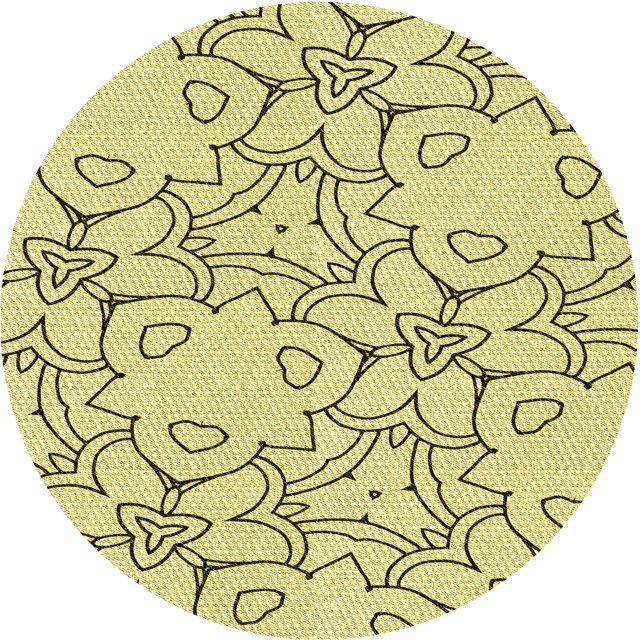 Ahgly Company Tapis d'Intérieur Rond Lavable en Machine Transitionnel Caramel Brun, 8 Pieds Rond