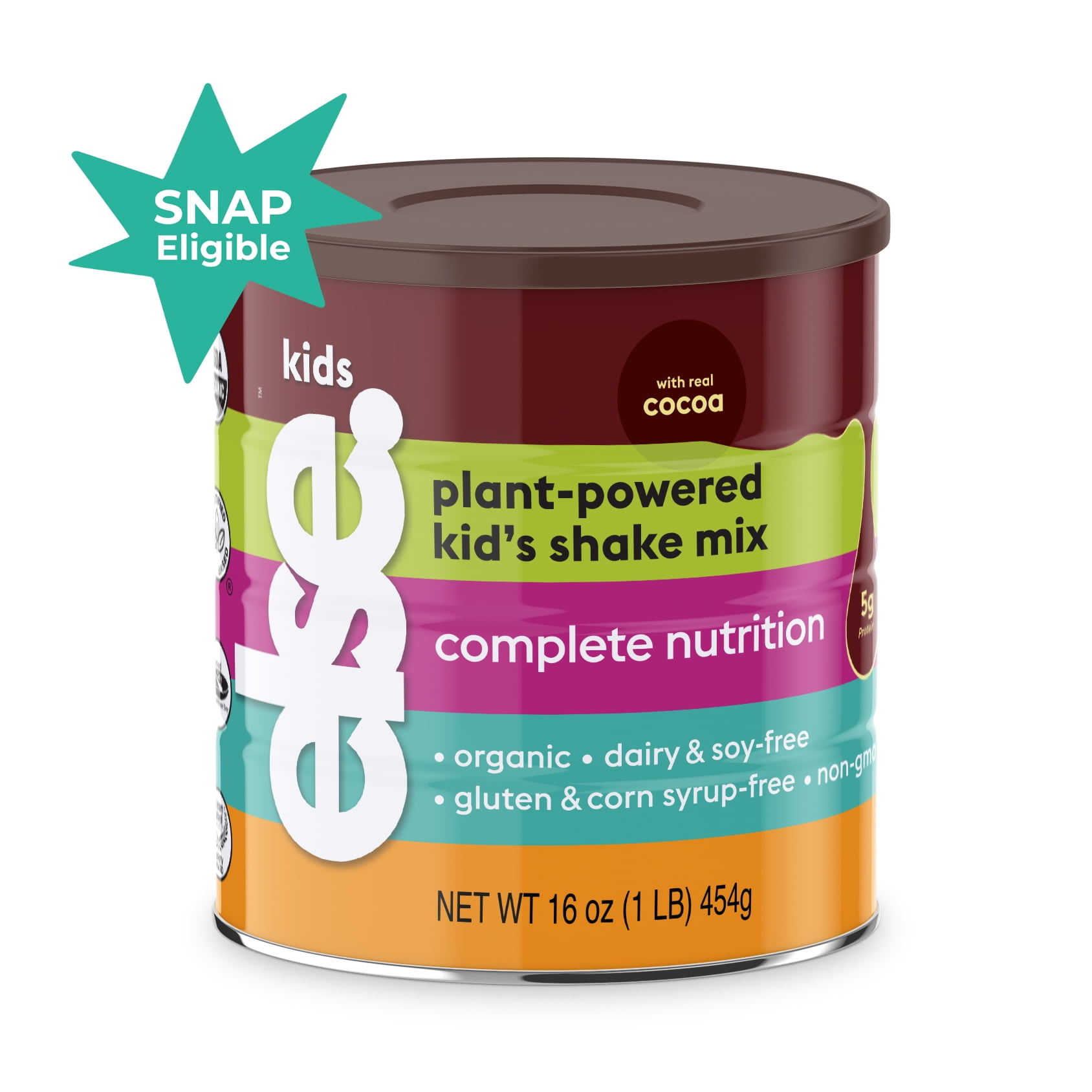 (2 pack) Else Nutrition Kids Shake Mix - Plant-Based, Dairy-Free Protein Powder w/ 25+ Vitamins (Chocolate, 1-Pack)