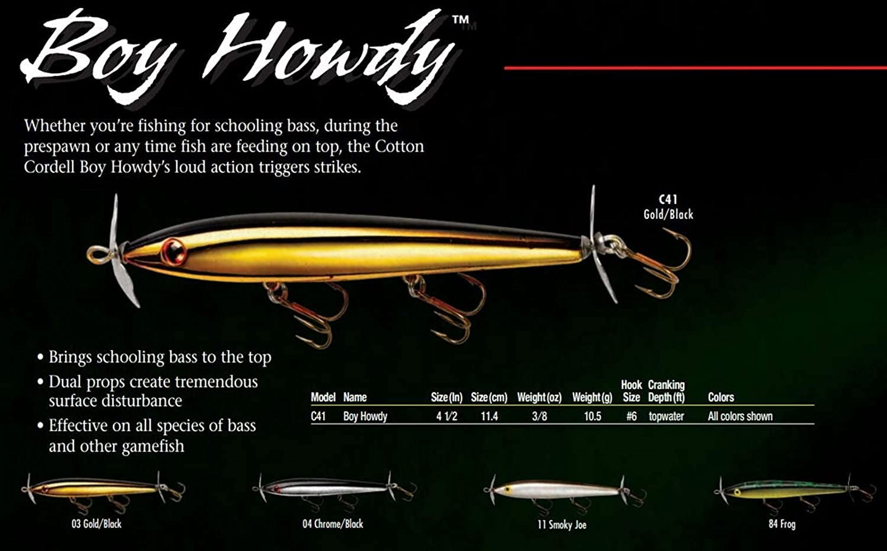 Cotton Cordell Boy Howdy 3/8 oz Fishing Lure - Chrome/Black Back