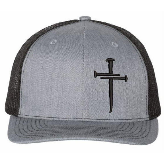 Christian Hats for Men Women Jesus 3 Nail Cross Hat Premium Snapback with Free 4" Decal Machine Washable Versatile Style