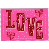 Pictura Red Foil 'Love' Letters with Arrows on Hot Pink Romantic Valentine's Day Card