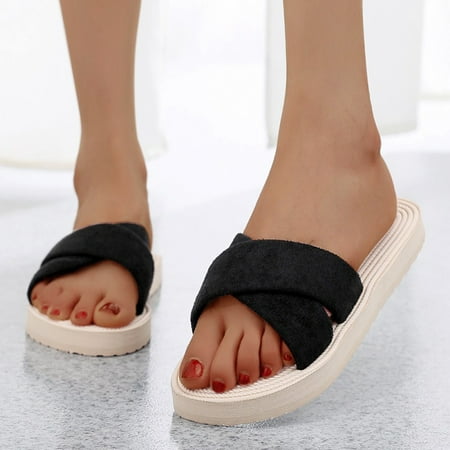 

Cathalem Womens Hiking Sandals Size 9 Women Flat Slippers Fashion Beach Slippers Shoes Summer Wide Sandals for Women Wide Width Black 6