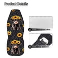 thumbnail image 5 of Jeiento Highland Cow Car Seat Covers Full Set of 2 Vehicle Front Seats Covers Leopard Print Bucket Seat Cover Stretchy Washable Auto Accessories Universal Fit for Most Vehicles, 5 of 7