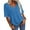Royal blue, variant on Summer Women's Casual Solid Color T-shirt Half Sleeved Simple V-neck Tee Tops