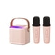 thumbnail image 1 of Altavoz portátil inalámbrico con Bluetooth para karaoke, para el hogar, para cantar y entretenerse, con micrófono integrado, color rosa, 1 of 6