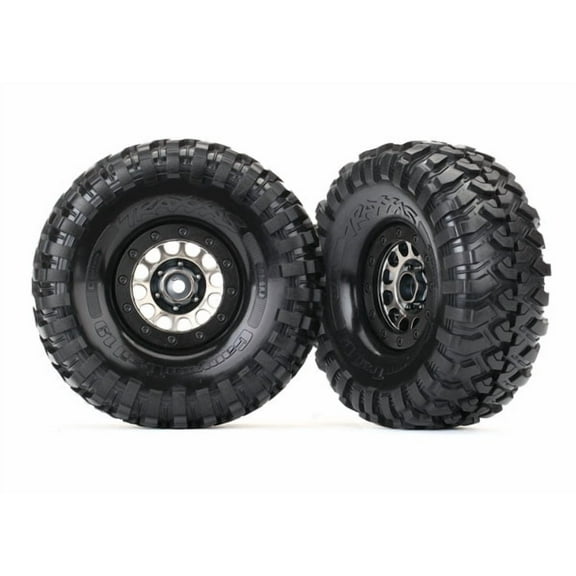 Traxxas 8174 Canyon Trail 1.9 Tires/Method 105 Black-Chrome Wheel: 1/10 TRX-4