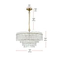 thumbnail image 4 of Elegant Lighting Emilia 6-Light Metal & Glass Chandelier in Satin Gold/Clear, 4 of 11