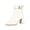 White, variant on Winter Boots, Womens Vintage Chelsea Boots, Elastic Side Panels Ankle Boots with Low Block Heel, Comfortable Walking Boots for Daily Wear, Fall Winter Fashion Footwear, Pull On Casual Shoes