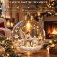 thumbnail image 5 of Cififendec Christmas Nativity Ball Ornament, Built in Warm Light Vivid 3D Nativity Scene Transparent Round Bauble for Xmas Tree Holiday Styling, 3.15", 5 of 8