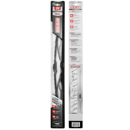 UltraFirm Precision Wiper Blade – High-Grade Natural Rubber, Metal Frame, 45 Degree Cut for Maximum Clarity (26 Inch)