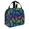 thumbnail image 2 of Sikiie Abstract Bright Pineapple Fruit Retro Lunch Bag for Women & Men Adult Insulated Lunch Box, Food Lunch Containers Lunch Tote Bags for Work, Travel, Outdoor, 2 of 8
