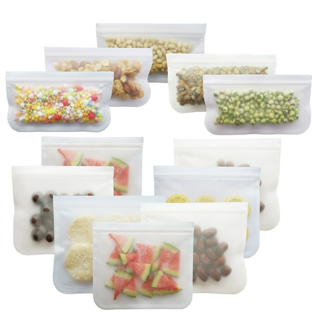 Coofit Food Storage Bags Ziplock Design Kitchen Food Bag Preservation Bag for Fridge