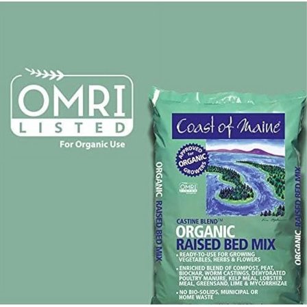Coast of Maine Castine Blend (2 cu ft) Organic & Natural Raised Bed Mix, RTU for Growing Vegetables, Herbs & Flowers