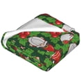 thumbnail image 2 of Bixox Fleece Blanket Santa Claus And Gnomes Pattern Super Soft Double-Sided Microfiber Flannel Blanket for Sofa, Bed, Couch,Suitable for All Seasons - 50"x40", 2 of 5