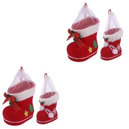 HONITANO Christmas Candy Holder Red 4Pcs Festive Decor for