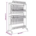 thumbnail image 2 of vidaXL Shoe Rack with Wheels Silver 89x27x120 cm, 2 of 4
