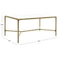 thumbnail image 3 of SAFAVIEH Couture Jessa Modern Metal Coffee Table, Brass, 3 of 9