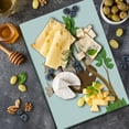 thumbnail image 5 of Cartoon Cutting Board, Funny Monkey Hanging from Tree and Holding Banana Jungle Animals Theme Print, Decorative Tempered Glass Cutting and Serving Board, Large Size, Chocolate White, by Ambesonne, 5 of 5