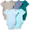 Hanes unisex-baby Ultimate Baby Flexy 5 Pack Short Sleeve Bodysuits