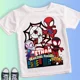 thumbnail image 3 of Camiseta de algodón blanca para niños de verano de 2, 3, 4, 5, 6, 7, 8 y 9 años con el Hombre Araña y sus amigos para cumpleaños, ropa para bebés y niños pequeños, 3 of 5