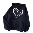 thumbnail image 2 of DDAPJ pyju Womens Heart Print Hoodie 2023 Fall Fashion,Teen Girls Cute Graphic Hooded Sweatshirt Loose Casual Long Sleeve Drawstring Pullover Hoodies with Kangaroo Pocket, 2 of 4