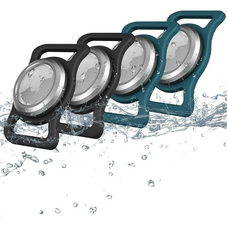 Waterproof AirTag Dog Collar Holder [4 Pack] Apple airtag Watch Holder for Dog Collar Metal Case Prevents Chewing  Waterproof Airtag Case for Dog Collar for Medium to Large Dog Collar/Backpack