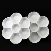PBPBOX 2Pcs Paint Palette Tray Palette White Imitation Ceramic Painting for Beginners