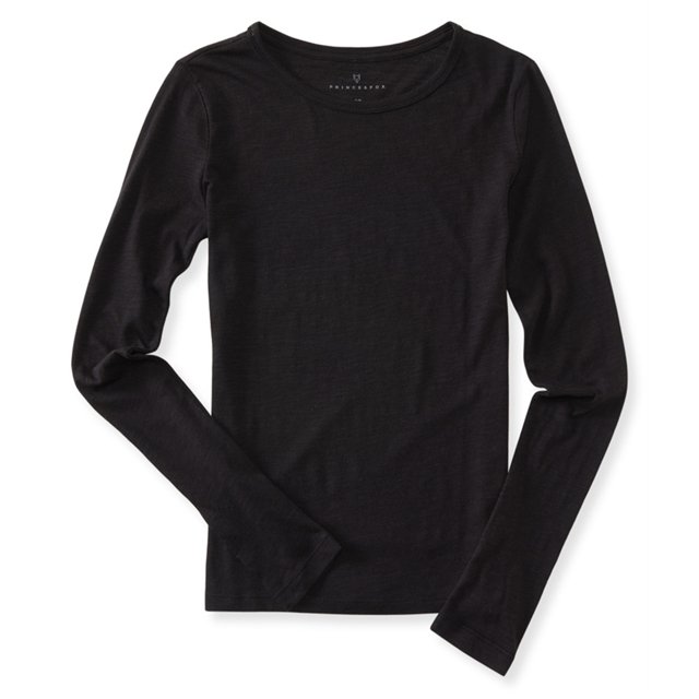 Camiseta Básica de Manga Larga Aeropostale Mujer Negra Pequeña