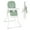 Green, variant on Gymax Foldable High Chair Easy Clean Compact Highchair w/ Removable Adjustable Tray Gray
