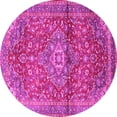 thumbnail image 1 of Ahgly Company Indoor Round Medallion Pink Traditional Area Rugs, 6' Round, 1 of 4