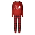 thumbnail image 3 of CHENge Christmas Pjs Family Set, Reindeer Graphic Plaid Tee and Bottom Sleepwear Long Sleeve Plus Size Matching Family Pajamas Couples for Mens Womens, 3 of 5