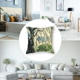 thumbnail image 5 of nygtbtfer Pack of 2, Pillow Cover Asian Scenic Blue and Green Throw Pillow Covers Linen Farmhouse Tree Pillow Case Cushion Covers for Sofa Couch Living Room White, 5 of 7