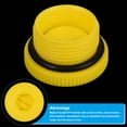 thumbnail image 4 of Uxcell M24x1.5 Hold Plugs Plastic Male Threaded Hex Socket End Cap, Yellow 2 Pack, 4 of 5