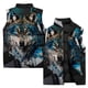 thumbnail image 2 of Chaqueta sin mangas de invierno con estampado de animales en 3D para hombre, chaqueta informal de moda con cremallera, chaleco cálido para deportes al aire libre, chaqueta para correr para hombre, 2 of 4