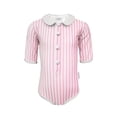 thumbnail image 7 of LYMAYTER Baby Girl One Piece Swimsuit Toddler Lapel Print Swimwear Short Sleeves Cute Beach Wear 12M-9Y, 7 of 7