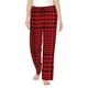thumbnail image 1 of Balery Red Black Houndstooth Pantalones de pijama para mujer, pijamas ultraligeros, pantalones de estar por casa-Large, 1 of 6