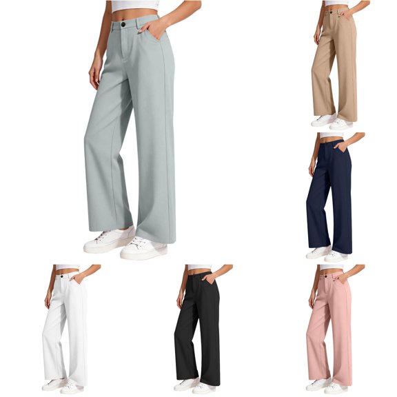 HAYIMI Kids School Uniforms Pants Straight Leg Pull On Chino Trousers Boys Girls Daily Wear Dressy Relaxed Fit Trendy Going out Trousers with Pockets Lightweight Back to School Slacks