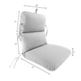 Outdoor 22" x 45" x 5" Knife Edge Patio Chair Cushion