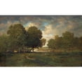 thumbnail image 2 of Théodore Rousseau 14x11 Gold Ornate Wood Frame and Double Matted Museum Art Print Titled - A River in a Meadow (Probably Late 1830S-Early 1840s), 2 of 4