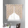 thumbnail image 3 of Yellow Flower Swag Valances for Windows, Tree Branch Leaves Spring Botanical Plant Rod Pocket Sheer Valances for Large Windows, Swag Toppers Light Filtering for Kitchen Living Room 2 Panels 36''x45'', 3 of 6