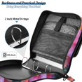 thumbnail image 4 of FORMRS Zipper Binder with Shoulder Strap 2-inch Ring 500 Sheet Capacity File Bag, Large Purple Flowers, 4 of 5