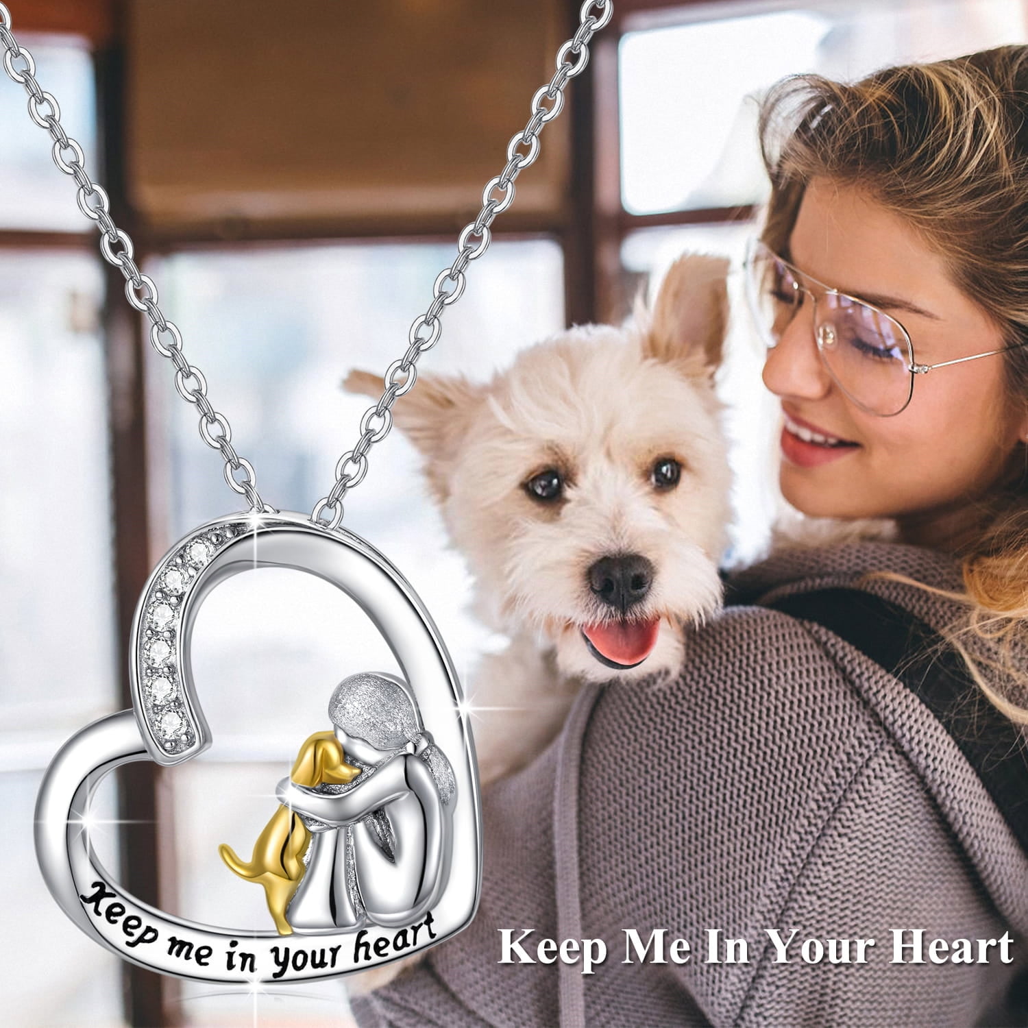 Dog Lover Necklace Dogs Never Lie Transparent Necklace Stainless Steel or  18k Gold Dog Tag 24