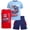 Blue/Red/Navy Race Car, variant on Boys Active Shorts Set Boys Graphic Tee Tank Tops and Basketball Shorts Outfit Set