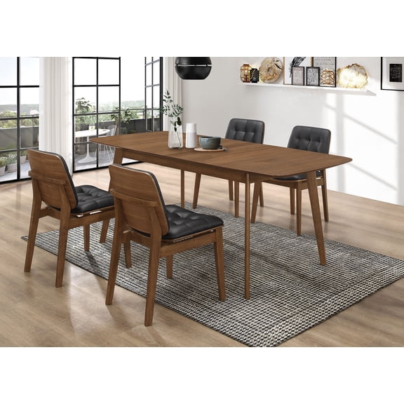 Coaster Redbridge Rectangular 5-Piece Dining Set, Natural Walnut