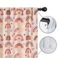 thumbnail image 4 of Blackout Kids Curtains,Pink Boho Bohemia Rainbows Hearts Stars Pattern Childrens Insulated Curtains Set Of 2,Bedroom Essentials,Toddler Room Decor 42x84in(106x213cm), 4 of 5
