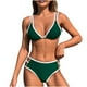 thumbnail image 2 of Trajes de baño Amzcrzy Tankini para mujer, trajes de baño, trajes de baño, bikini con control de abdomen, traje de baño para mujer + bañador y bikini de moda, traje de baño dividido, verde, M, 2 of 8