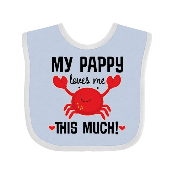 Inktastic My Pappy Loves Me Boys or Girls Baby Bib