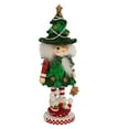 thumbnail image 5 of Kurt Adler 14" Green and White Hollywood Jolly Tree Hat Christmas Nutcracker, 5 of 6