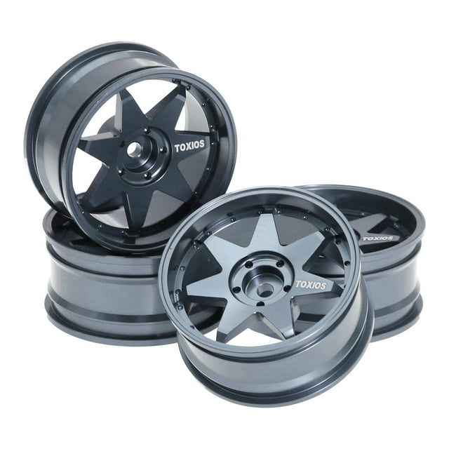 Bujes de ruedas para derrape, neumáticos para coches RC, conjunto de repuesto directo, accesorios para modelos RC Gris oscuro